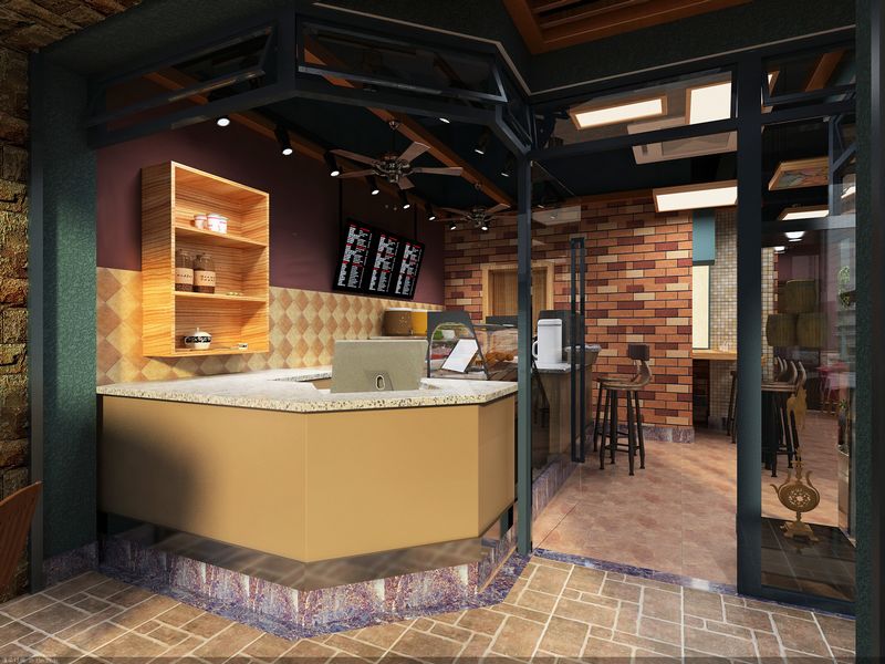 波希米亚风咖啡厅装修设计效果图